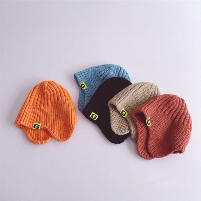 ニット帽 耳あて付き 子供 帽子 厚手ニット 冬 ジュニア ニットキャップ 耳あて付き帽子 キッズ ユニセ..