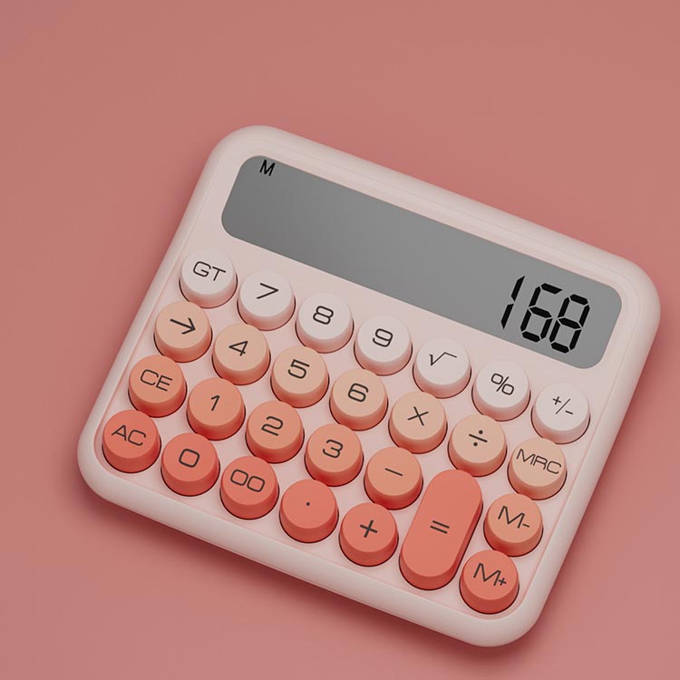 電卓 タイプライター 可愛い おしゃれ オシャレ かわいい 可愛い 計算機 レトロ お洒落 押しやすい タイプライター 簿記 大きいボタン カワイイ 持ち運び便利 12桁