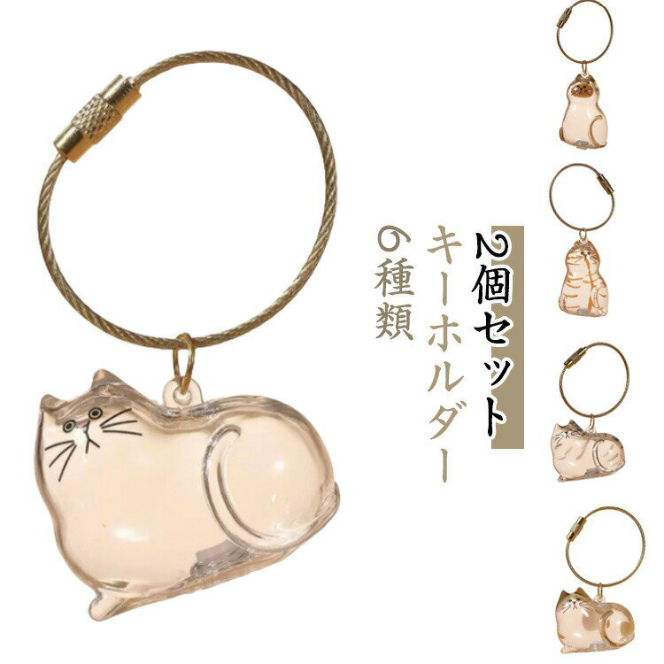 透明 キーホルダー 【2個セット】猫の毛収納ボトル 遺毛入れ 【2個セット】猫の毛収納ボトル 猫毛 キーホルダー 透明カプセル 遺毛 ケース キーホルダー ネコ...