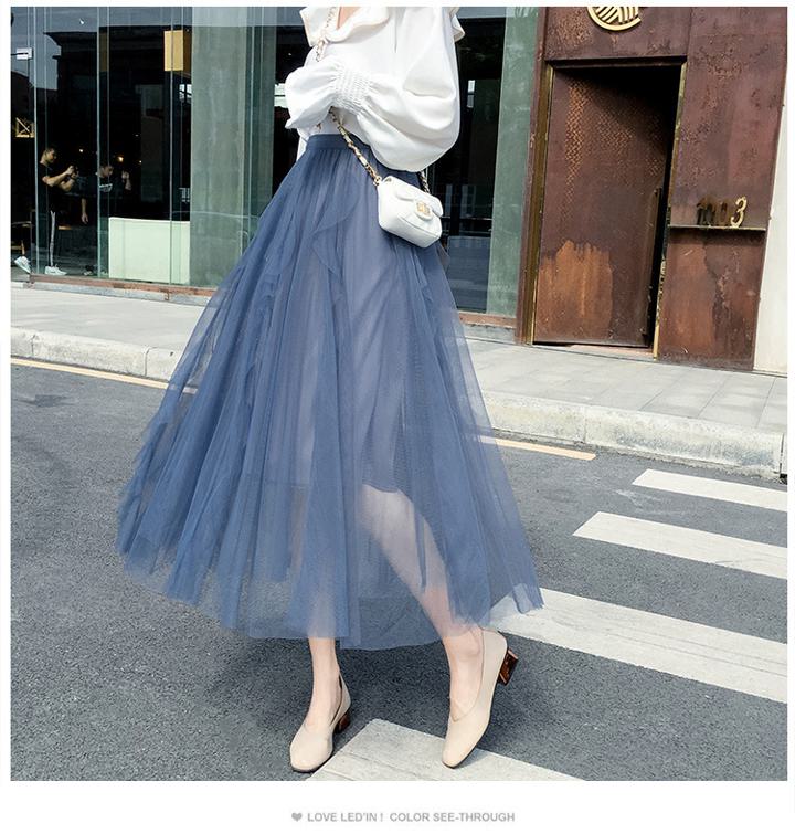 ハイウエストフレアスカート 5カラー b367