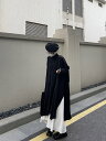 【セットアップ】アシメントリーシャツ+スカート モード系 サブカル 長袖シャツ アシンメトリー ケープ ブラウスシャツ 原宿系 レディース メンズ ユニセックス ブラック 黒 ヴィジュアル系 2カラー a4720