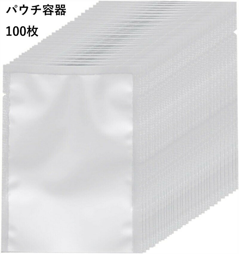 パウチ容器 シャンプー 小分け100枚 ヘアアイロンの熱で封ができる 小分け用 熱圧着 化粧水 乳液 パウ..