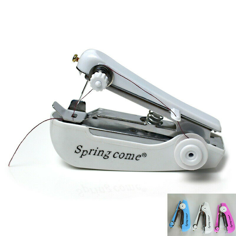 ミニミシン ハンドミシン 片手で縫える 手持ち コンパクト ポータブル 操作簡単 小型 裾上げ 便利 手作..