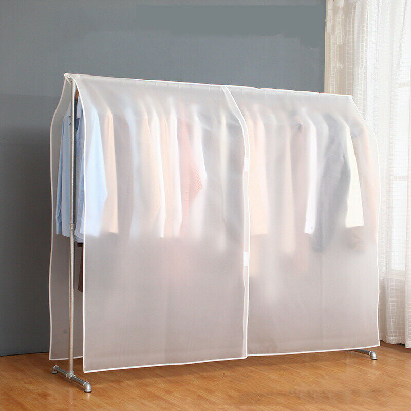 ハンガーラックカバー 洋服カバー 衣類 スーツ 130*120 150*120cm 157*153cm 180*153cm カバー ホコリよけカバー 半透明 防塵 防湿 防カビ パイプハンガーカバー 固定ヒモ付き 取付簡単 繰り返す使用可能 型崩れ防止 ビニール素材 折りたたみ 洗える