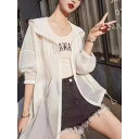 UVカット パーカー レディース 日焼け止 冷房対策 フード付き 前開き ジッパー ドローコード ラッシュパーカー オーバーウェア 接触冷感 紫外線対策 日焼け対策 無地 アイスシルク 薄手 軽量 速乾 ゆったり 通勤 春夏