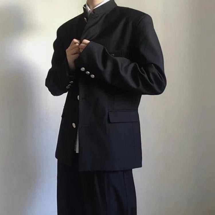 学生服 上下セット 男子 制服 学ラン メンズ ジュニア ボーイズ 男子高生 高校生 中学生 制服 上着 ズボン 2点セット スクール制服 詰襟 ラウンド襟 形態安定 入学式 卒業式 コスプレ衣装 コスチューム 黒 送料無料 洗濯機丸洗い 送料無料