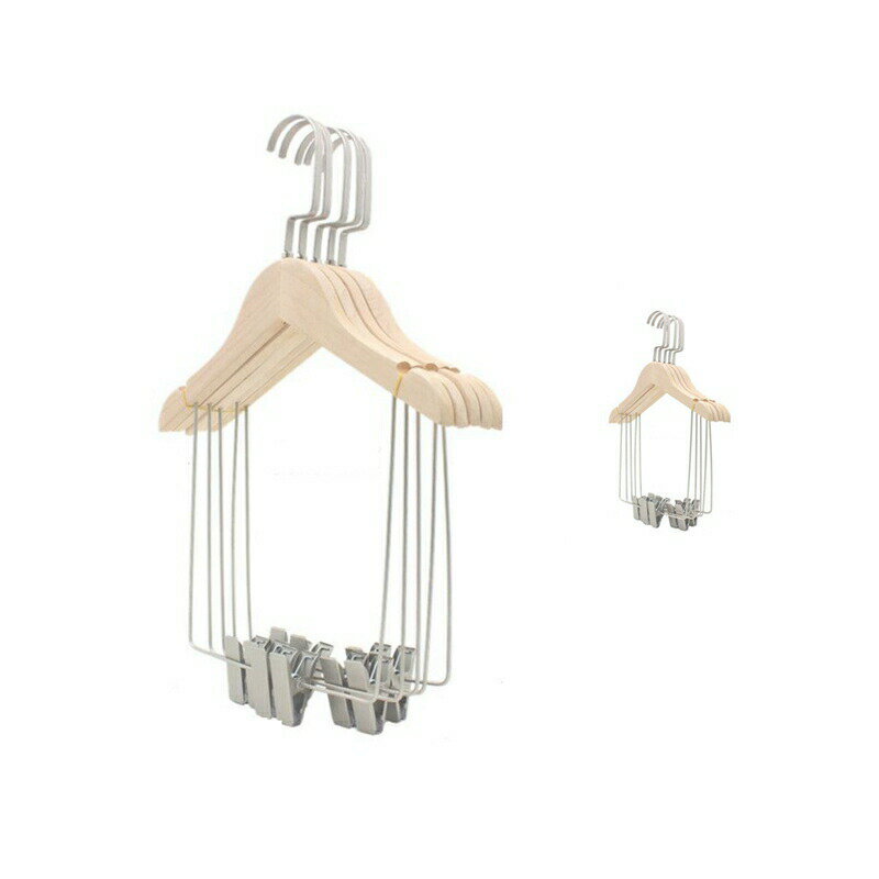 木製ハンガー 上下セット掛け ハンガー ジャケット用 ズボン用 木ハンガー ハンガー 2個セット 木製ハ..