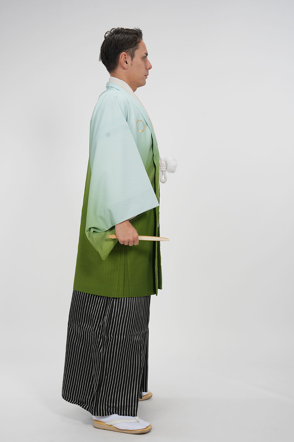 往復送料弊社負担 【レンタル】【対応身長160cm-170cm】男性用レンタル紋付き袴フルセット 紋付きフルセット 紋付袴レンタル 羽織紐 袴 はかま 男性着物 成人式 卒業式