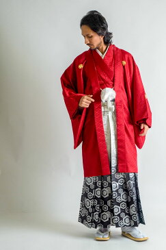 |送料無料|【レンタル】【成人式】【対応身長170cm-180cm】男性用レンタル紋付き袴フルセット