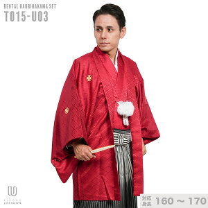 |往復送料無料|【レンタル】【対応身長160cm-170cm】男性用レンタル紋付き袴フルセット|紋付きフルセット|紋付袴レンタル|羽織紐|袴|はかま|男性着物|成人式|卒業式|キャンペーン