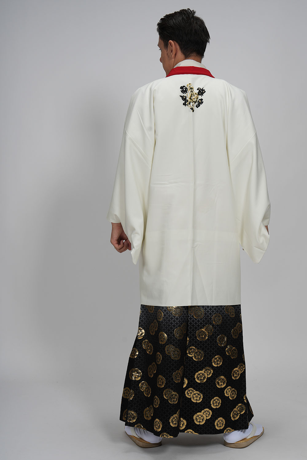 往復送料弊社負担 【レンタル】【対応身長170cm-180cm】男性用レンタル紋付き袴フルセット 紋付きフルセット 紋付袴レンタル 羽織紐 袴 はかま 男性着物 成人式 卒業式