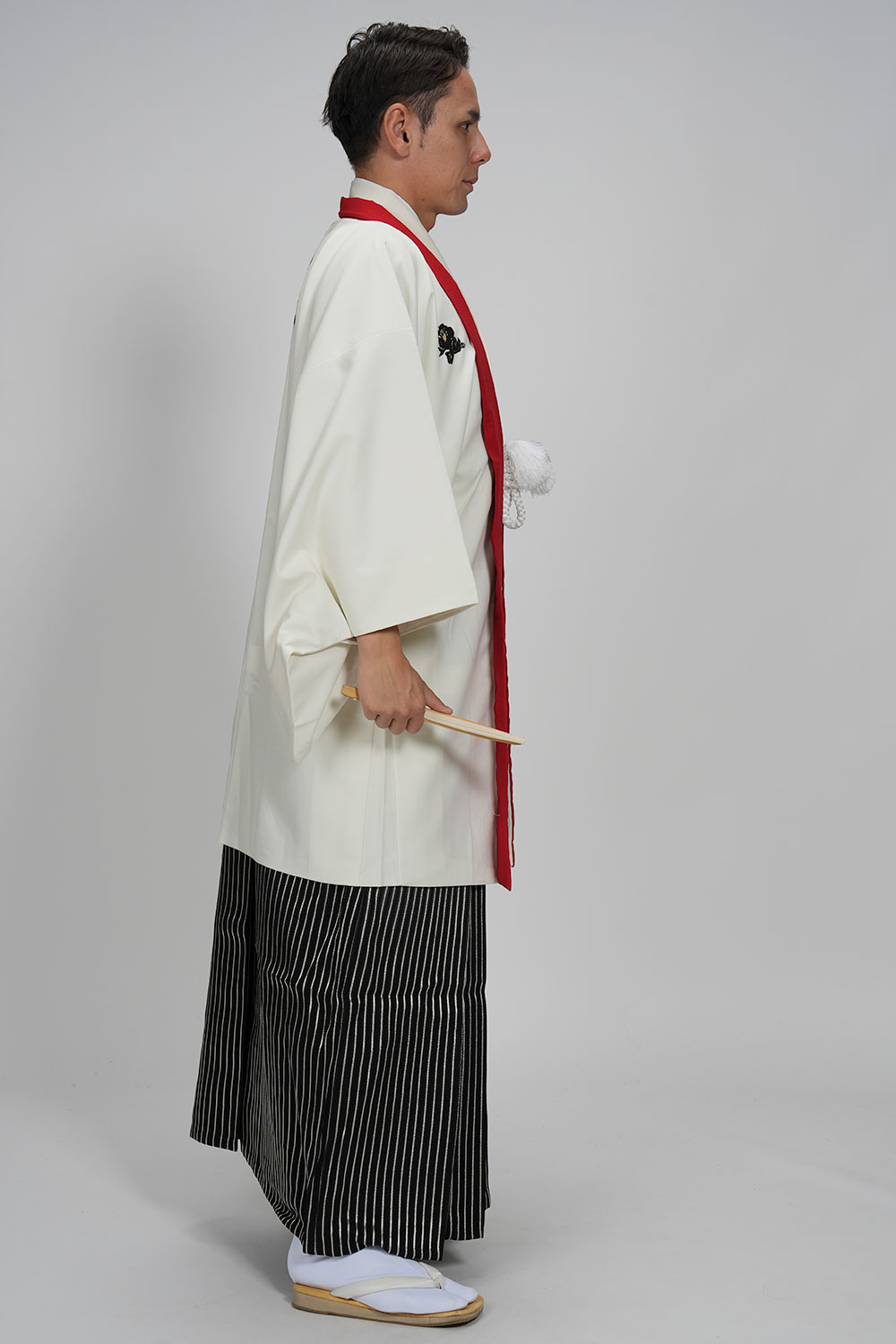 往復送料弊社負担 【レンタル】【対応身長170cm-180cm】男性用レンタル紋付き袴フルセット 紋付きフルセット 紋付袴レンタル 羽織紐 袴 はかま 男性着物 成人式 卒業式