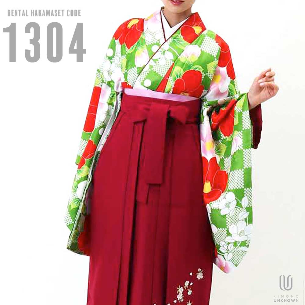 【レンタル】-卒業式 袴 レンタル 女 フルセット 女性 袴セット 【対応身長157cm～165cm】【正統派】卒業式レンタル袴フルセット-1304