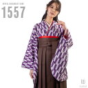 【レンタル】卒業式 袴 レンタル 女 フルセット 女性 袴セット【対応身長157cm〜165cm】【正統派】 卒業式レンタル袴フルセット-1557 矢絣 紫 茶...