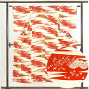 【中古】小紋 リサイクル着物 身丈152cm 裄62cm 前幅21cm 後幅28cm 袖丈52cm 正絹(シルク) レディース 袷仕立 秋冬春用 白地 裄Sサイ...