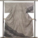 【中古】訪問着 リサイクル着物 身丈161cm 裄丈66cm 前幅24cm 後幅29.5cm 袖丈49cm 袖幅33.5cm レディース 袷 たたき染 裄長 裄...