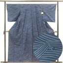 【中古】紬 リサイクル着物 身丈160cm 裄丈66cm 前幅25cm 後幅29cm 袖丈51cm 袖幅34.5cm レディース 袷 連続模様 裄長 裄M-Lサ...