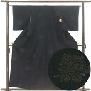 【中古】紬 リサイクル着物 身丈160cm 裄丈62cm 前幅23.5cm 後幅29.5cm 袖丈49cm 袖幅32.5cm レディース 袷 花柄 裄Sサイズ ...