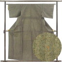 【中古】紬 リサイクル着物 身丈159cm 裄丈62cm 前幅24cm 後幅28.5cm 袖丈42cm 袖幅32cm レディース 胴抜裾八掛 縞 裄Sサイズ 秋...