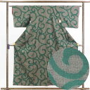 【中古】紬 リサイクル着物 身丈156cm 裄63cm 前幅22.5cm 後幅28cm 袖丈45cm 正絹(シルク) レディース 袷仕立 秋冬春用 茶色 裄Mサ...