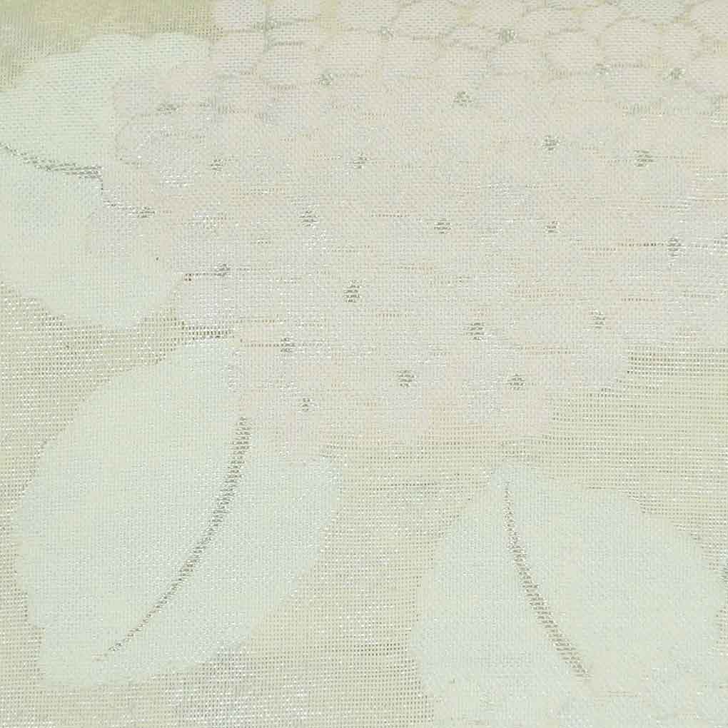 【中古】袋帯 リサイクル着物 幅30.5cm 長さ428cm レディース 紫陽花 夏用 正絹（シルク）白地 美品 リメイク リユース