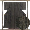 【中古】紬 リサイクル着物 身丈155cm 裄丈63cm 前幅24.5cm 後幅30cm 袖丈47cm 袖幅32.5cm レディース 袷 笹 裄Mサイズ 秋冬春...