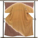 【中古】訪問着 リサイクル着物 身丈155cm 裄丈65cm 前幅23cm 後幅29cm 袖丈49cm 袖幅33cm レディース 袷 ぼかし 裄Mサイズ 秋冬春用 正絹(シルク)ブラウン 美品 リメイク リユース