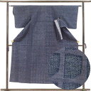 【中古】紬 リサイクル着物 身丈151cm 裄60cm 前幅22.5cm 後幅28.5cm 袖丈47cm 袖幅32.5cm レディース 単衣 連続模様 裄SS-...
