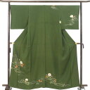 【中古】訪問着 リサイクル着物 身丈165cm 裄68cm 前幅26cm 後幅31cm 袖丈48cm 袖幅35cm レディース 袷 花柄 裄長 裄Lサイズ 秋冬...