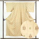 【中古】紬 リサイクル着物 身丈151cm 裄62cm 前幅24cm 後幅30cm 袖丈45cm 正絹(シルク) レディース 袷仕立 秋冬春用 茶色 裄Sサイズ...