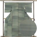 【中古】小紋 リサイクル着物 身丈162cm 裄63cm 前幅23cm 後幅30.5cm 袖丈49cm 袖幅32cm レディース 単衣 横段柄 裄Mサイズ 初夏...