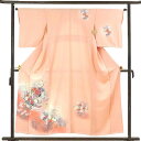 【中古】訪問着 リサイクル着物 身丈155cm 裄64cm 前幅24.5cm 後幅28cm 袖丈49cm 袖幅32cm レディース 袷 花柄 裄Mサイズ 秋冬春...