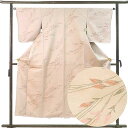 【中古】御召し リサイクル着物 身丈150cm 裄64cm 前幅22cm 後幅30cm 袖丈49cm 袖幅32cm レディース 袷 植物 裄Mサイズ 秋冬春用 ...