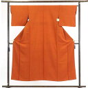 【中古】色無地 リサイクル着物 身丈150cm 裄65cm 前幅22cm 後幅29cm 袖丈43cm 正絹(シルク) レディース 袷仕立 無地 秋冬春用 茶色 ...