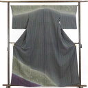 【中古】訪問着 リサイクル着物 身丈159cm 裄64cm 前幅24cm 後幅30cm 袖丈49cm 正絹(シルク) レディース 袷仕立 秋冬春用 緑地 裄Mサ...