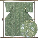 【中古】小紋 リサイクル着物 身丈155cm 裄63cm 前幅23cm 後幅28cm 袖丈47cm 袖幅33cm レディース 袷 抽象柄 裄Mサイズ 秋冬春用 ...