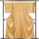 【中古】訪問着 リサイクル着物 身丈160cm 裄66cm 前幅24cm 後幅30cm 袖丈48cm 正絹(シルク) レディース 袷仕立 秋冬春用 茶色 裄Mサ...