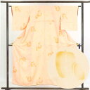 【中古】小紋 リサイクル着物 身丈154cm 裄62cm 前幅22.5cm 後幅28cm 袖丈48cm 正絹(シルク) レディース 袷仕立 秋冬春用 オレンジ地...
