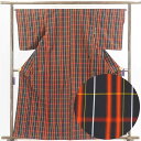【中古】紬 羽織丈83cm 着物 身丈163cm 裄65cm 前幅24cm 後幅30cm 袖丈53cm 正絹(シルク) レディース 袷仕立 秋冬春用 黒地 裄M...