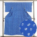 【中古】小紋 リサイクル着物 身丈155cm 裄63cm 前幅23cm 後幅28cm 袖丈47cm 正絹(シルク) レディース 袷仕立 秋冬春用 ブルー地 裄M...