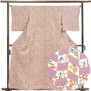 【中古】小紋 リサイクル着物 身丈160cm 裄65cm 前幅25cm 後幅31cm 袖丈49cm 袖幅32.5cm レディース 袷 市松 裄Mサイズ 秋冬春用...