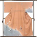 【中古】訪問着 リサイクル着物 身丈158cm 裄丈66cm 前幅26cm 後幅30cm 袖丈48cm 袖幅33.5cm レディース 袷 花柄 裄長 裄M-Lサ...