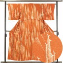 【中古】小紋 リサイクル着物 身丈156cm 裄63cm 前幅23cm 後幅29cm 袖丈46cm 正絹(シルク) レディース 袷仕立 秋冬春用 茶色 裄Mサイ...