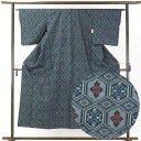 【中古】紬 リサイクル着物 身丈151cm 裄62cm 前幅22.5cm 後幅28cm 袖丈48cm 正絹(シルク) レディース 袷仕立 秋冬春用 グレー地 裄...