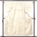 【中古】付下 リサイクル着物 身丈155cm 裄63cm 前幅24cm 後幅30.5cm 袖丈49cm 袖幅32cm レディース 袷 植物 裄Mサイズ 秋冬春用...