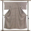 【中古】小紋 リサイクル着物 身丈155cm 裄63cm 前幅22.5cm 後幅28cm 袖丈45cm 正絹(シルク) レディース 袷仕立 秋冬春用 グレー地 ...