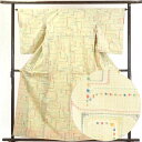 【中古】紬 リサイクル着物 身丈161cm 裄64cm 前幅23cm 後幅30cm 袖丈57cm 正絹(シルク) レディース 袷仕立 秋冬春用 黄色地 裄Mサイ...