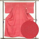 【FashionTheSale10%OFF】【中古】小紋 リサイクル着物 身丈154cm 裄63cm 前幅22.5cm 後幅29cm 袖丈49cm 正絹(シルク) レディース 袷仕立 秋冬春用 赤地 裄Mサイズ 美品 リユース