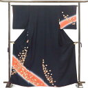 【中古】訪問着 リサイクル着物 身丈167cm 裄64cm 前幅24cm 後幅30cm 袖丈49cm 袖幅33cm レディース 袷 椿 裄Mサイズ 秋冬春用 正...