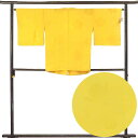 【中古】コート 着物 コート丈77cm 裄64cm 袖丈45cm 袖幅33cm レディース 袷 花柄 裄Mサイズ 秋冬春用 正絹(シルク)黄色地 未使用品 リメ...